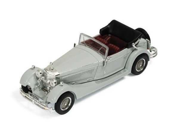 Ixo model MUS044 MERCEDES SS 1933 GREY W/BORDEAUX INTERIOR 1:43 Modellino