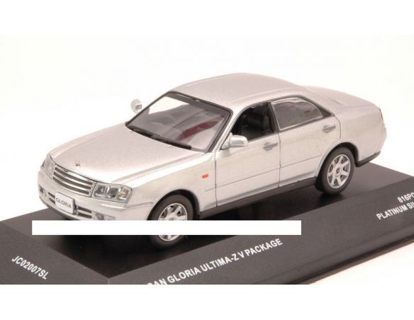 J-Collection JC02007SL NISSAN GLORIA ULTIMA-Z V PACKAGE 2001 PLATINUM SILVER 1:43 Modellino