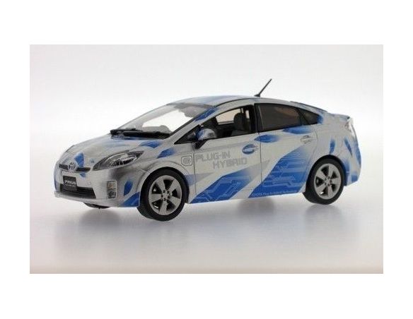 J-Collection JC209 TOYOTA NEW PRIUS SILVER/BLUE 1:43 Modellino