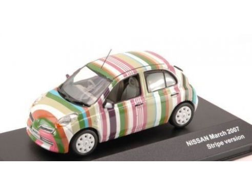 J-Collection JC211 NISSAN MARCH 2007 STRIPE VERSION 1:43 Modellino