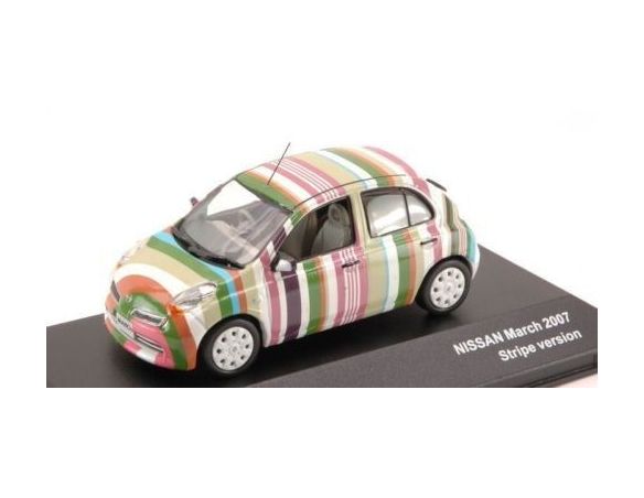J-Collection JC211 NISSAN MARCH 2007 STRIPE VERSION 1:43 Modellino