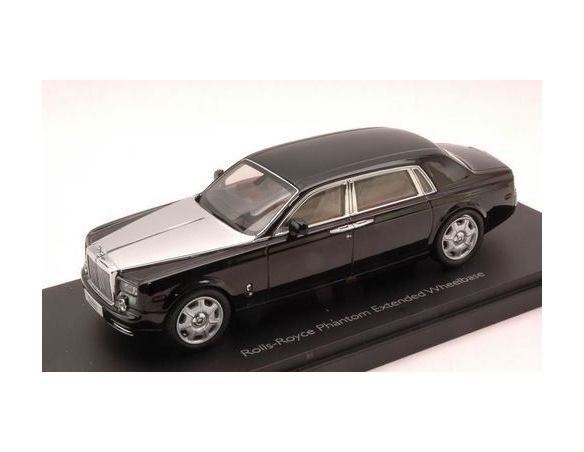 Kyosho KY5541DBK ROLLS ROYCE PHANTOM EXTENDED WHEELBASE BLACK/SILVER 1:43 Modellino