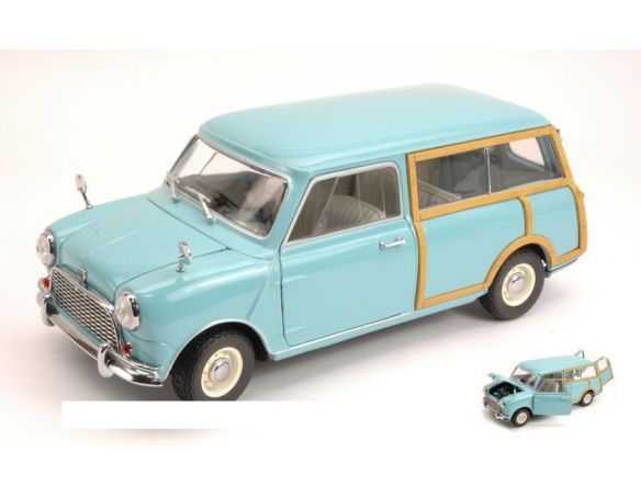 Kyosho KY8194BL AUSTIN MINI COUNTRYMAN 1961 BLUE 1:18 Modellino