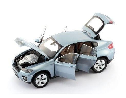 Kyosho KY8763BW BMW X6 ACTIVE HYBRID E71 2009 LIGHT BLUE MET.1:18 Modellino