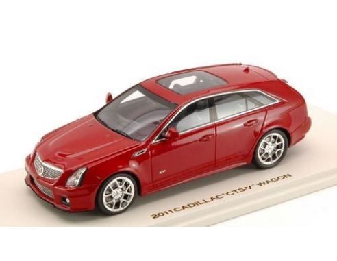 Luxury LX10124 CADILLAC CTS -V WAGON 2011 CRYSTAL RED 1:43 Modellino