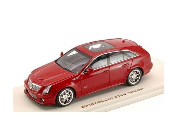 Luxury LX10124 CADILLAC CTS -V WAGON 2011 CRYSTAL RED 1:43 Modellino