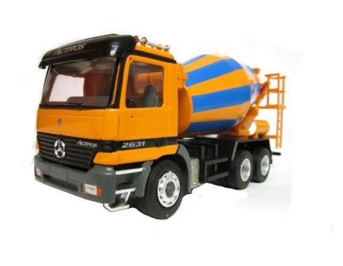 NZG 449 MB ACTROS CONCRETE-MIXER 3 AXLE 1/43 Modellino