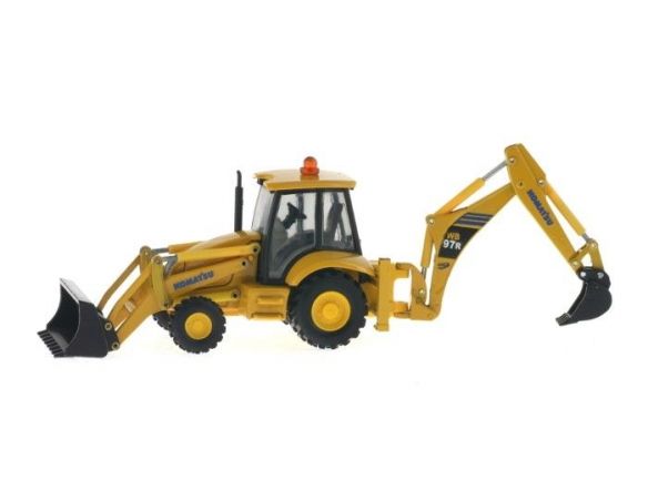 Old Cars 62900 KOMATSU UTILITY TERNA WB97R 1/50 Modellino Scatola rovinata