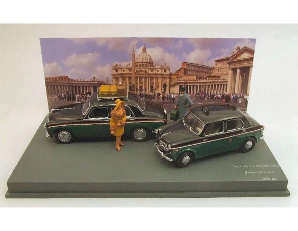 Rio RI4331D TAXI PIAZZA S.PIETRO ALFA ROMEO 1900 E FIAT 110 TV + 3 FIGURE 1:43 Modellino
