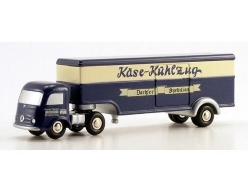 Schuco 1843 MB KOFFERS. DACHSER KASE KUHLZUG Modellino