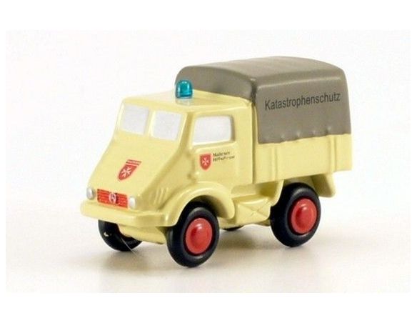 Schuco 5275 UNIMOG 401 'MALTESER HILFSDIENST' Modellino