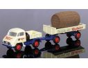 Schuco 5666 M.B. UNIMOG 411 BOX+RIMORCHIO WARSTE Modellino