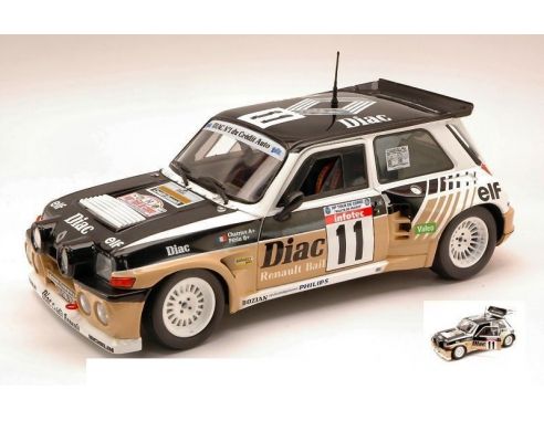 Solido SL118023 RENAULT 5 MAXI TURBO N.11 2nd TOUR DE CORSE 1986 CHATRIOT-PERIN 1:18 Modellino
