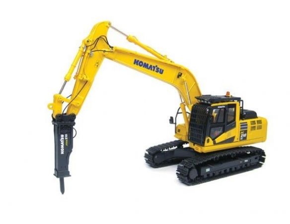 Universal Hobbies UH8096 KOMATSU PC210LC-10 WITH HYDRAULIC BREAKER (MARTELLO IDRAULICO) 1:50 Modellino