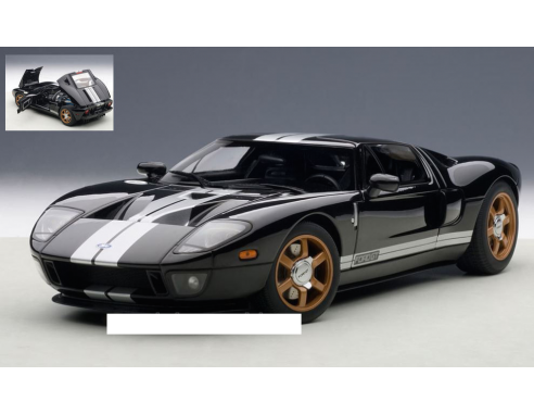 Auto Art / Gateway AA73023 FORD GT 2004 NERO STRISCE BIANCHE 1:18 Modellino