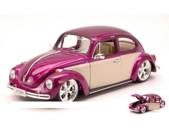 Welly WE0334 VW BEETLE TUNING PURPLE/CREAM 1:24 Modellino