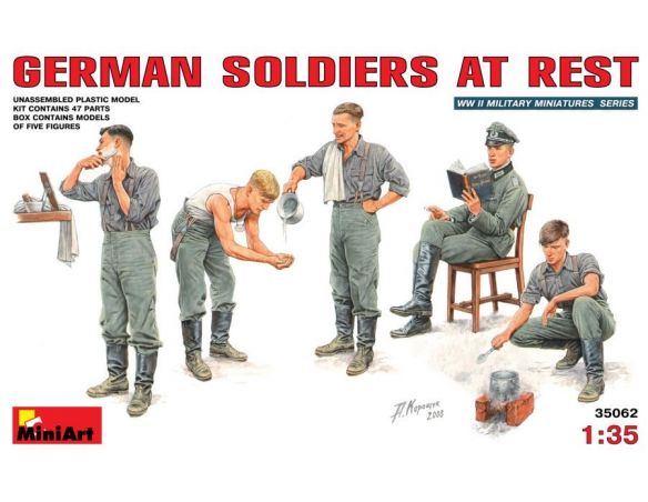 Miniart MIN35062 GERMAN SOLDIERS AT REST KIT 1:35 Modellino