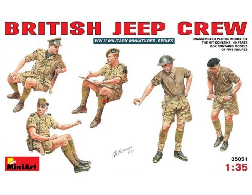 Miniart MIN35051 BRITISH JEEP CREW KIT 1:35 Modellino