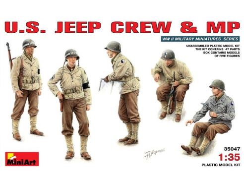 Miniart MIN35047 U.S. JEEP CREW & MP KIT 1:35 Modellino