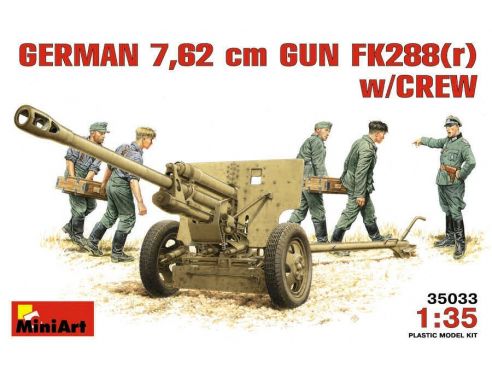 Miniart MIN35033 GERMAN 7,62 cm GUN FK288 W/CREW KIT 1:35 Modellino