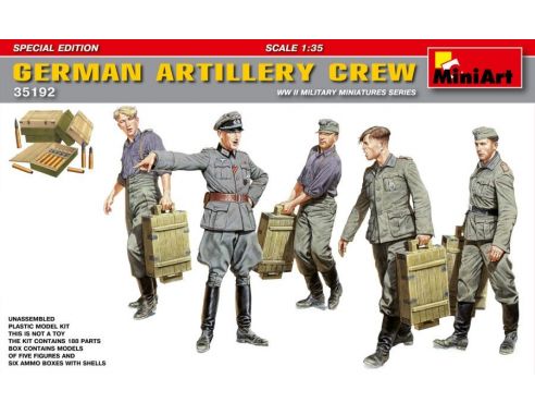 Miniart MIN35192 GERMAN ARTILLERY CREW KIT 1:35 Modellino