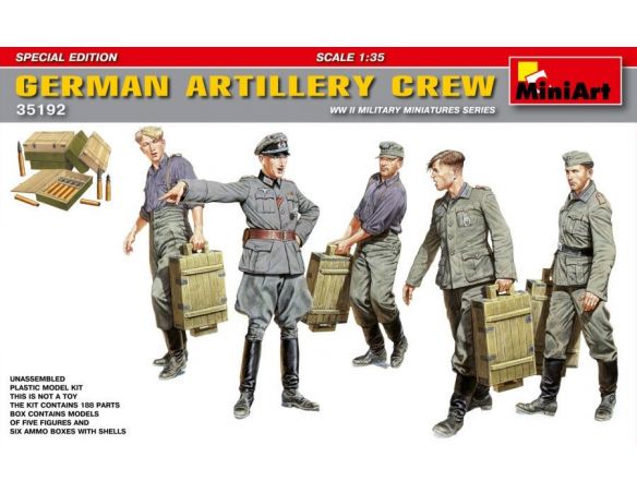 Miniart MIN35192 GERMAN ARTILLERY CREW KIT 1:35 Modellino