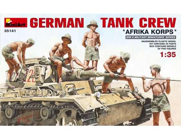 Miniart MIN35141 GERMAN TANK CREW AFRIKA KORPS KIT 1:35 Modellino
