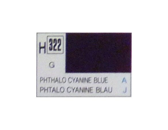 Gunze GU0322 PHTHALO CYANNE BLUE GLOSS ml 10 Pz.6 Modellino