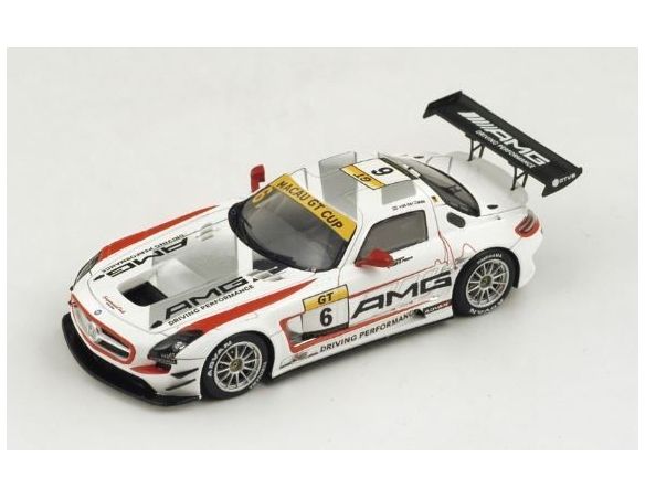 Spark Model SA069 MERCEDES SLS AMG GT3 N.6 2nd MACAU GP GT CUP 2014 R.VAN DER ZANDE  1:43 Modellino