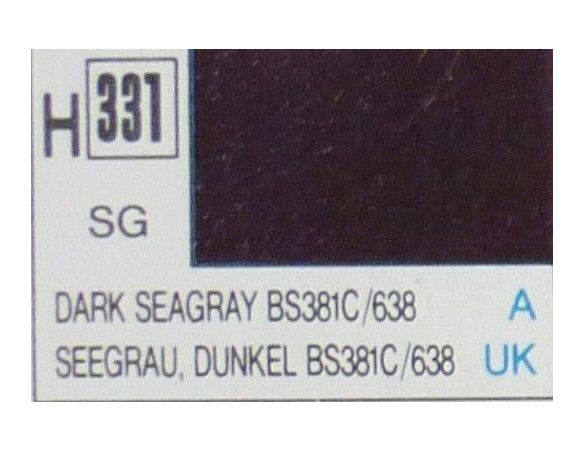 Gunze GU0331 DARK SEAGRAY SEMI-GLOSS ml 10 Pz.6 Modellino
