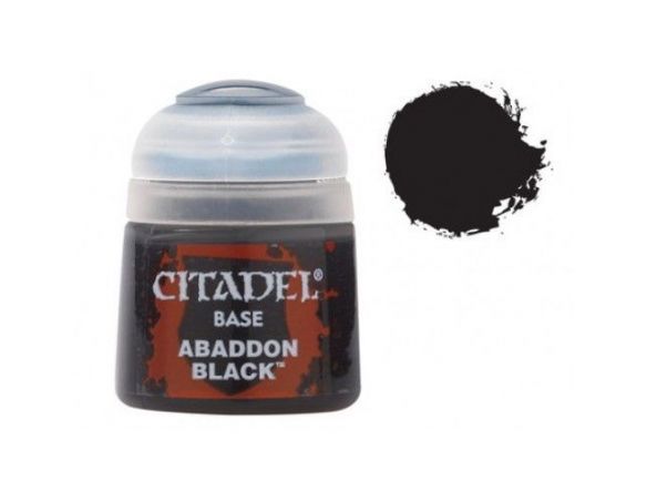 Games Workshop 21-25 Citadel BASE ABADDON BLACK 12 ML