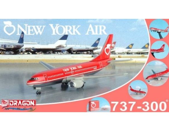 DRAGON WINGS 55545 NEW YORK AIR 737-300 VINTAGE WITH CLEAR BOX Modellino