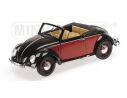 Minichamps PM107054230 VW 1200 CABRIOLET HEBMUELLER 1949 BLACK & RED 1:18 Modellino