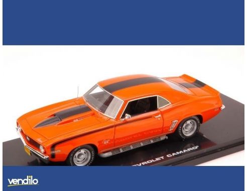 Highway 61 HGW43004 CHEVROLET CAMARO 1969 ORANGE/BLACK 1:43 Modellino