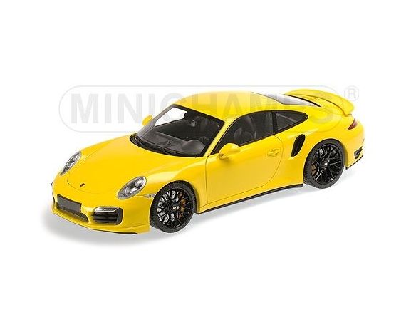 MINICHAMPS 110062321 PORSCHE 911 TURBO S 991 2013 YELLOW WITH BLACK WHEELS Modellino