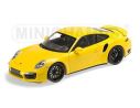 MINICHAMPS 110062321 PORSCHE 911 TURBO S 991 2013 YELLOW WITH BLACK WHEELS Modellino