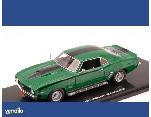 Highway 61 HGW43005 CHEVROLET CAMARO 1969 GREEN/BLACK 1:43 Modellino