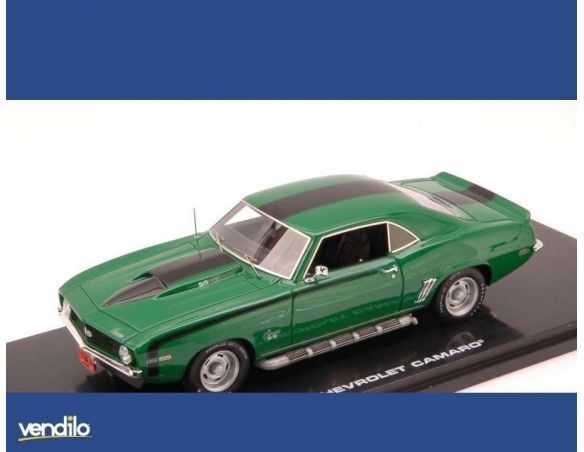 Highway 61 HGW43005 CHEVROLET CAMARO 1969 GREEN/BLACK 1:43 Modellino
