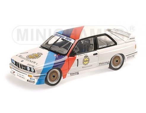 MINICHAMPS 180872001 BMW M3 M-TEAM ZAKSPEED MARC HESSEL DTM 1987 Modellino