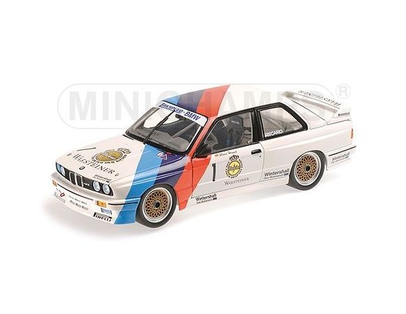 MINICHAMPS 180872001 BMW M3 M-TEAM ZAKSPEED MARC HESSEL DTM 1987 Modellino