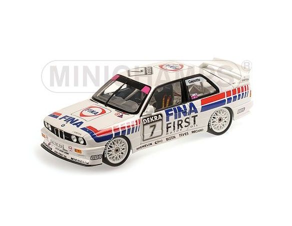 Minichamps PM180922007 BMW M3 TEAM FINA N.7 DTM 1992 J.CECOTTO 1:18 Modellino