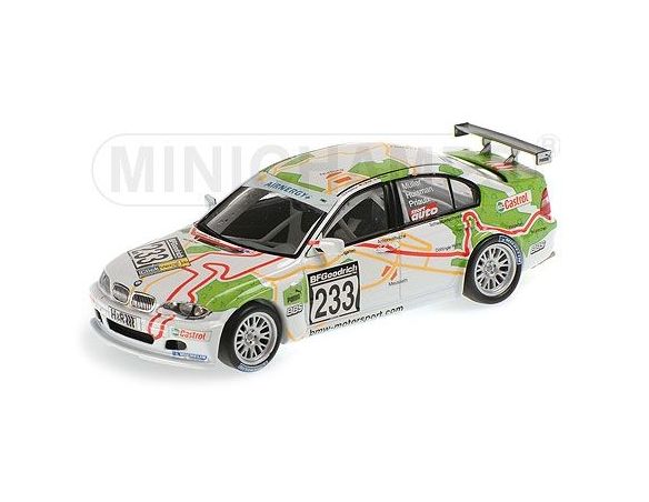 MINICHAMPS 400052433 BMW 320 I SCHUBERT MOTORS PRIAULX MULLER HUISMAN VLN NURBURGRING 2005 Modellino