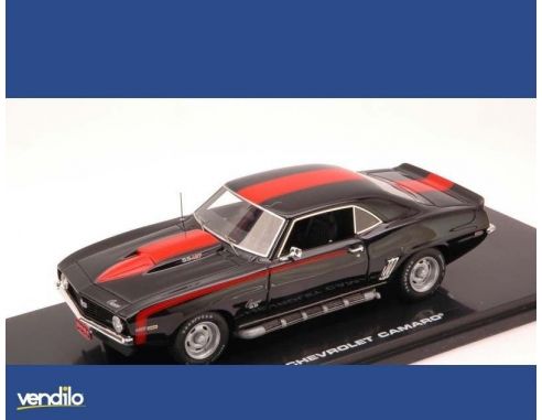 Highway 61 HGW43008 CHEVROLET CAMARO 1969 BLACK/RED 1:43 Modellino