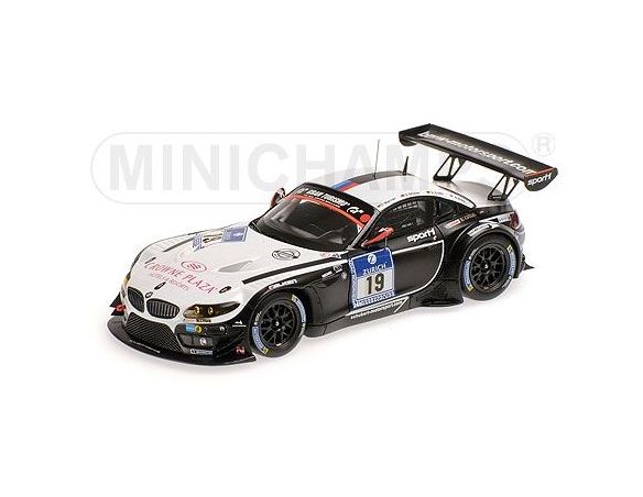 MINICHAMPS 437142019 BMW Z4 GT3 BMW SPORTS TROPHY TEAM SCHUBERT WERNER MUELLER LUHRS SIMS 24H NURBURGRING 2014 Modellino