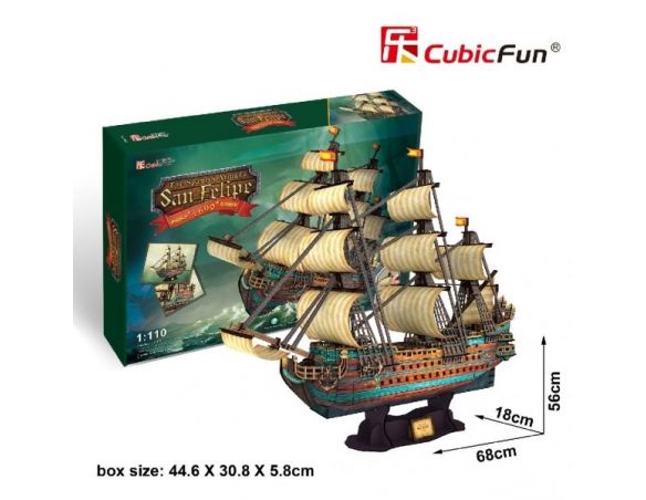 CUBICFUN T4017H THE SPANISH ARMADA SAN FELIPE VELIERO Modellino