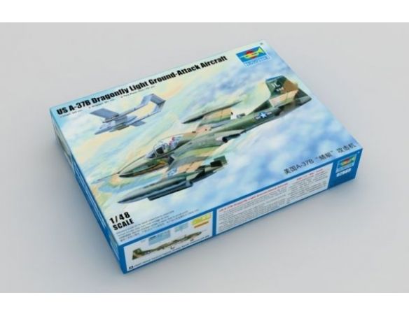 TRUMPETER 02889 US A-37B DRAGONFLY LIGHT GROUND ATTACK AIRCRAFT Modellino