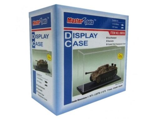TRUMPETER 09818 DUE VETRINE PER AUTO 1/43 & 1/87 CARRI 1/72 & 1/144   111x61x63 mm Modellino