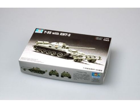 TRUMPETER 07283 T-55 WITH KMT-5 Modellino