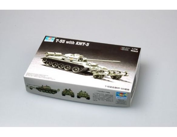 TRUMPETER 07283 T-55 WITH KMT-5 Modellino