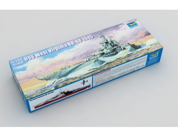TRUMPETER 05772 USS WEST VIRGINIA BB-48 1945 Modellino